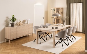 Dulap cu vitrina Linley, Alb, 180x80x40 cm