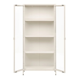 Dulap vitrina Brisbane, Alb pal, 35x80x175 cm