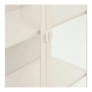 Dulap vitrina Brisbane, Alb pal, 35x80x175 cm - Img 3