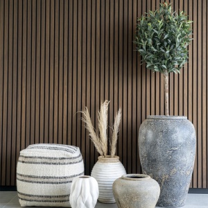 Ghiveci flori decorativ Capelo, Gri, 66x66x85 cm