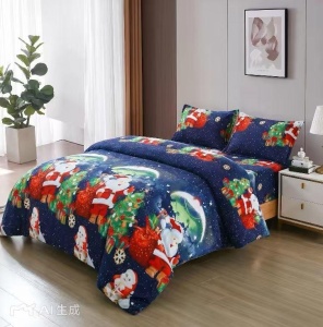 Lenjerie Craciun cu Elastic 180x200 Merry V12 (Cocolino)