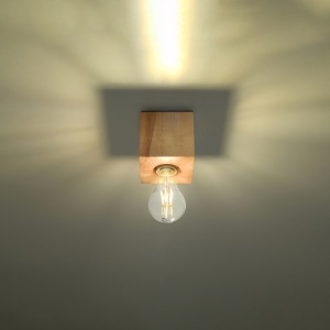 Lustra Ariz din lemn, Natural 10x10x10 cm - Img 3