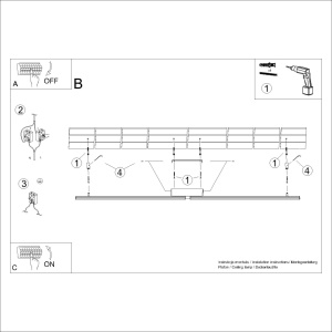 Lustra LED Lagom Bej 4000K 181x4x7 cm - Img 9