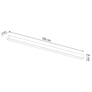 Lustra LED Pinne Gri 3000K 150x6x6 cm - Img 6
