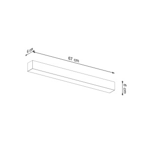 Lustra LED Pinne Negru 3000K 67x6x6 cm - Img 6