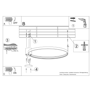 Lustra LED Rio Alb 4000K 110x118x12.5 cm - Img 11