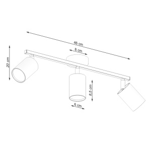 Lustra Lemmi Alb 46x8x20 cm - Img 5