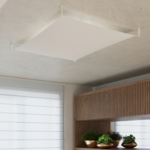 Lustra Luna Alb 3000K 140x140x15 cm - Img 9