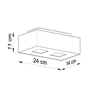 Lustra Mono Alb 24x14x11 cm - Img 4