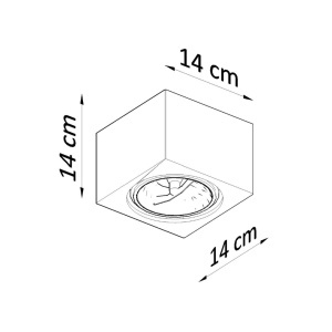 Lustra Seida din ceramica Alb 14x14x14 cm - Img 4