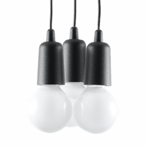 Lustra suspendata Diego Negru 15x15x90 cm