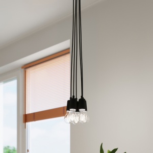 Lustra suspendata Diego Negru 15x15x90 cm - Img 11