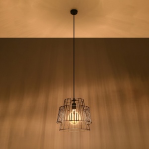 Lustra suspendata Gate Negru 35x35x130 cm - Img 3