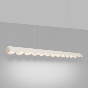 Lustra suspendata LED Biscuit Bej 4000K 131x13x200 cm - Img 3