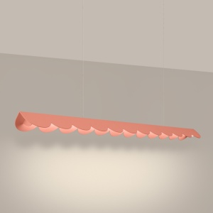 Lustra suspendata LED Biscuit Peach 3000K 131x13x200 cm - Img 3