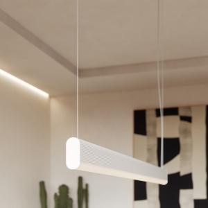 Lustra suspendata LED Farge Alb 4000K 120x8x150 cm - Img 14