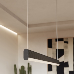 Lustra suspendata LED Farge Negru 4000K 120x8x150 cm - Img 14