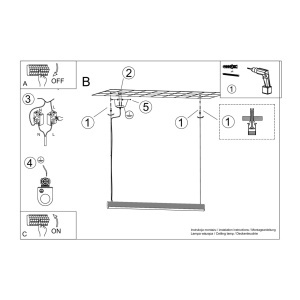 Lustra suspendata LED Farge Roz 3000K 120x8x150 cm - Img 10