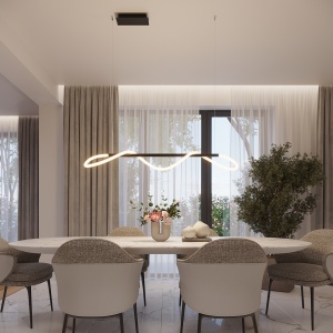 Lustra suspendata LED Galakse Negru 2700-6500K 84x45x160 cm - Img 12
