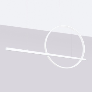 Lustra suspendata LED Glad Alb 4000K 120x20x212 cm - Img 2