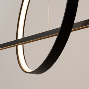 Lustra suspendata LED Glad Negru 3000K 120x20x212 cm - Img 6
