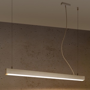 Lustra suspendata LED Pinne Alb 3000K 90x6x150 cm - Img 3