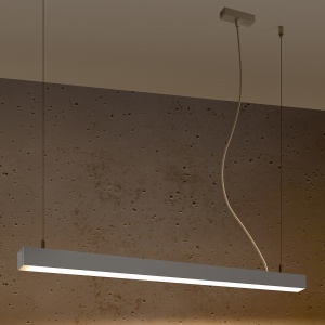 Lustra suspendata LED Pinne Gri 3000K 90x6x150 cm - Img 3