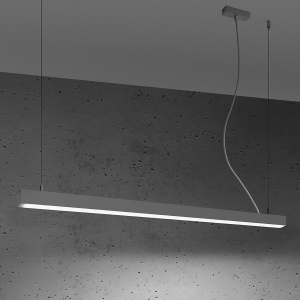 Lustra suspendata LED Pinne Gri 4000K 118x6x150 cm - Img 3