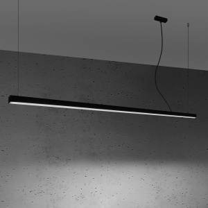 Lustra suspendata LED Pinne Negru 4000K 200x6x150 cm - Img 3