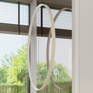 Lustra suspendata LED Rio 110 Bej 3000K 110x16x150 cm - Img 15