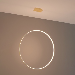 Lustra suspendata LED Rio Auriu 3000K 110x16x150 cm - Img 3