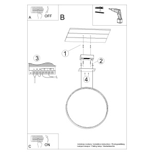 Lustra suspendata LED Rio Auriu 3000K 78x16x150 cm - Img 11
