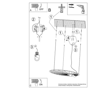 Lustra suspendata Lehdet Alb 110x80x150 cm - Img 4