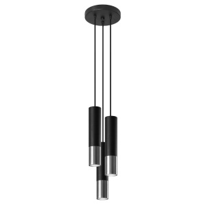 Lustra suspendata Loopez Argintiu 20x20x90 cm