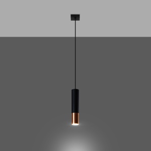 Lustra suspendata Loopez Cupru 8x8x100 cm - Img 3