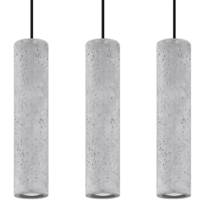 Lustra suspendata Luvo Gri 45x6x90 cm
