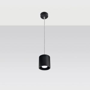 Lustra suspendata Orbis Negru 10x10x110 cm - Img 2