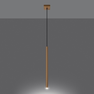 Lustra suspendata Pastelo Auriu 3.5x3.5x120 cm - Img 3