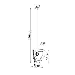 Lustra suspendata Tres Negru 33x33x130 cm - Img 4