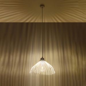 Lustra suspendata Umb Alb 40x40x125 cm - Img 3