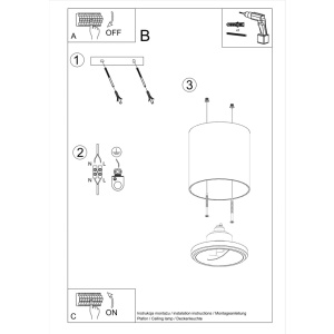 Lustra Tiube Alb 12x12x11 cm - Img 6