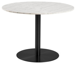 Masa dining Corby, Alb, 75x105x105 cm - Img 2