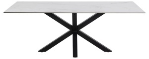 Masa dining Heaven, Alb, 75.5x200x100 cm - Img 5