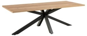 Masa dining Heaven, Natural, 75.5x220x90 cm - Img 2