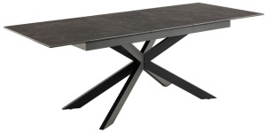 Masa dining Irwine, Negru, 76x210x90 cm - Img 6