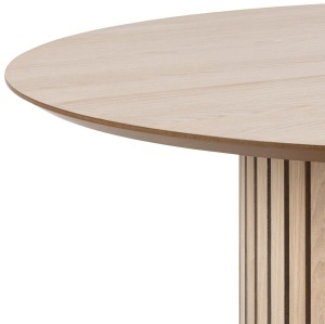 Masa dining Linley, Alb, 75x120x120 cm - Img 5
