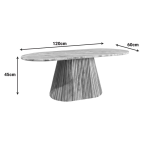 Masuta de cafea, Aithra, Natural, 60x120x45 cm - Img 5