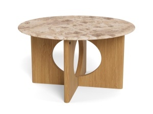 Masuta de cafea Foley V4, Maro, 42x80x80 cm - Img 2