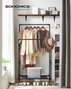 Modular σταντ ρούχων Songmics Μαύρο 83x45x157 cm