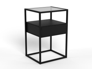 Noptiera Randolf, Gri, 60x40x35 cm - Img 5